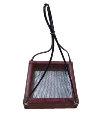 Hanging Tray Recycled Feeder - 5" x 5" - Cherrywood