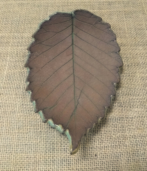Stoneware Trinket Dish - Elm Leaf small