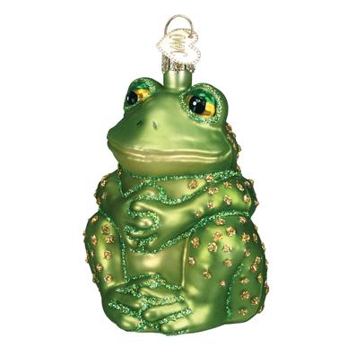 Sitting Frog Ornament Front Side View