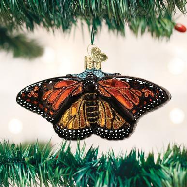 Monarch Butterfly Ornament on Tree