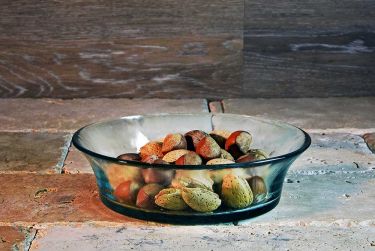 Cuban Recycled Glass Bowl with nuts