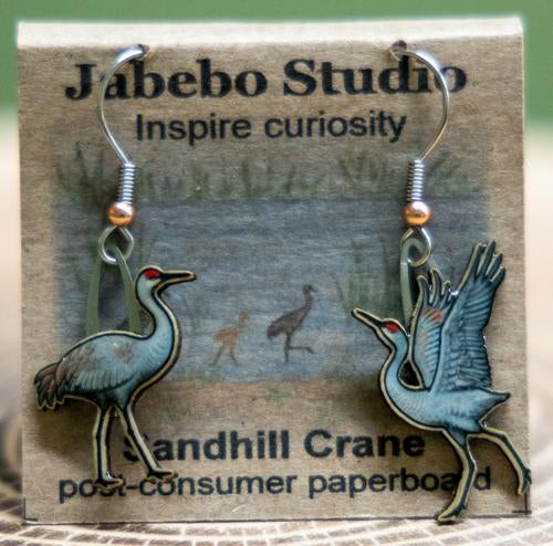 Sandhill Crane earrings
