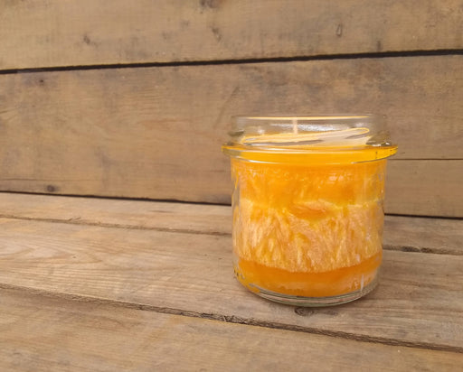 Palm Wax Hand-Poured Jar Candle - Pineapple Mango - with the lid off