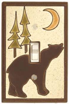 brown bear light switch cover