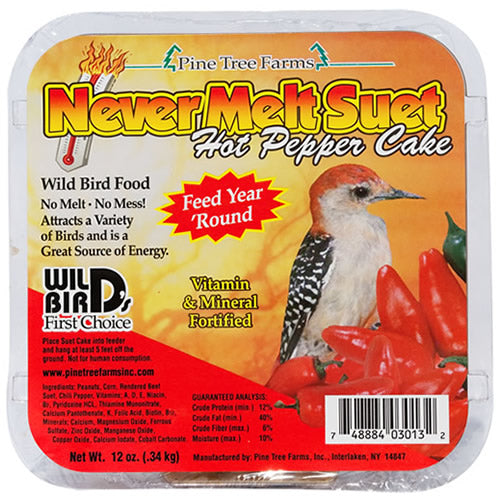 Never Melt Suet Hot Pepper Cake