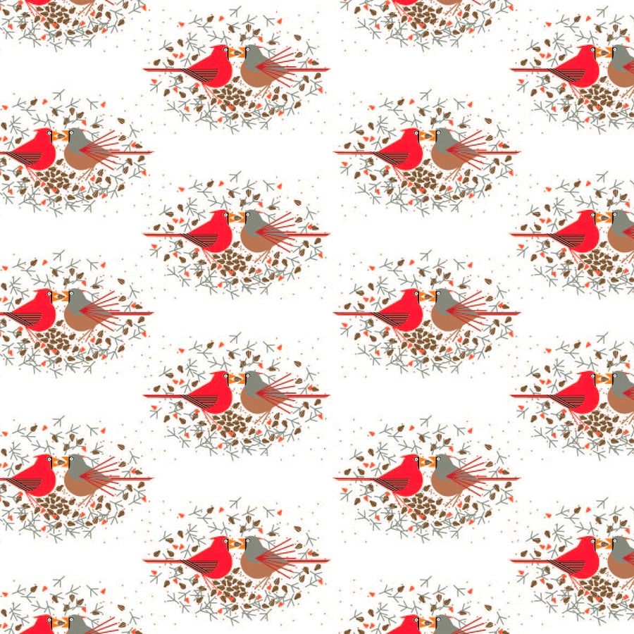 Bird and nature gift wrap paper