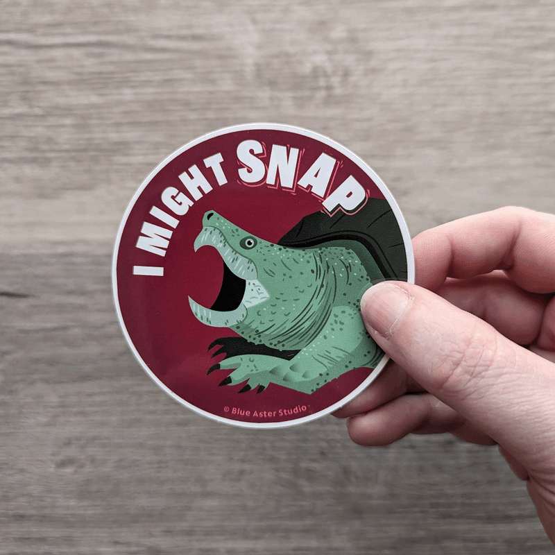I Might Snap - Snapping Turtle Sticker