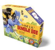 I Am Lil' Bumble Bee puzzle box featuring a bumble bee and blue flowers on a yellow background