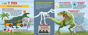 Colorful educational poster about T. Rex with illustrations and text.
