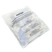 Biodegradable and compostable packaging with MADD CAPP branding on a white background