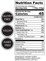Raspberry Dark Chocolate Sauce
ingredient and nutritional information