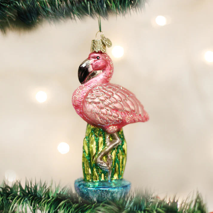 Old World Christmas Flamingo Ornament - Thumbnail 3