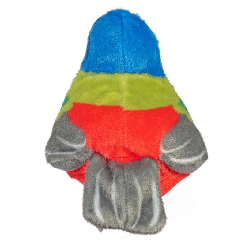 painted bunting stuffed animal back side