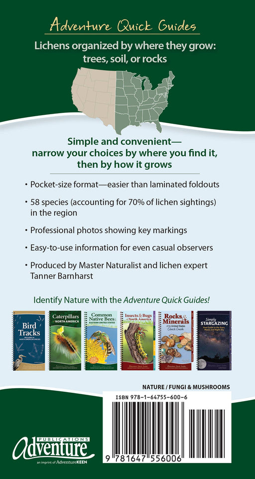 Common Lichens of the Eastern United States Quick Guide back cover