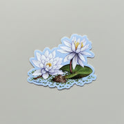 Sticker - Turtle with Water Lilies