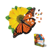 Jigsaw puzzle featuring monarch butterfly on yellow flower