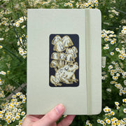 Frog and Mushrooms Eco-Friendly Upcycled Kiwi Notebook