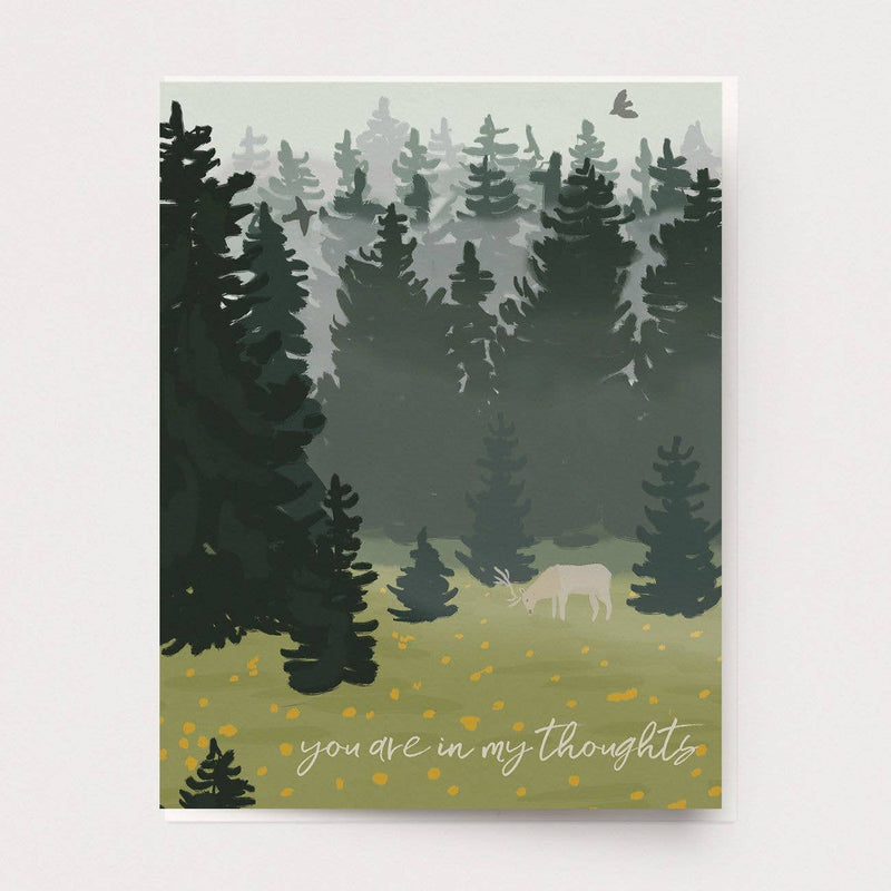 Elk in the Mist Card