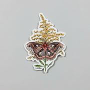 Sticker - Cecropia Moth On Goldenrod