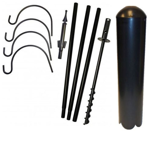 5 Piece Feeder Pole Set with Twist and Quad Hook with Baffle