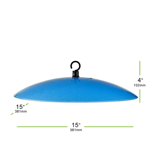 bluebird blue opaque dome with dimensions