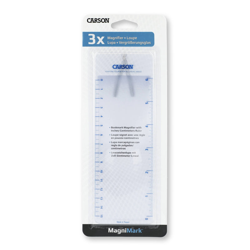 Bookmark 3x Magnifying Glass With A 6-Inch Ruler And Tassel