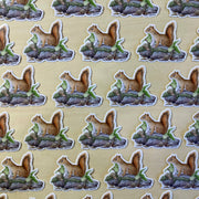 Sticker - Red Squirrel with Jack-in-the-Pulpit
