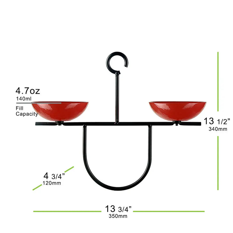 ruby red feeder with dimensions