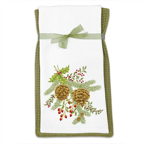 Waffle Towels Set of 2 - Pine Cone