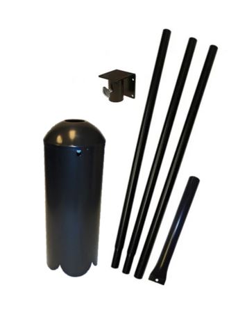 5 Piece Bluebird Pole Set with Ground Sleeve with Squirrel Baffle