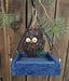 Hanging Tray Recycled Feeder - 5" x 5" with a "Ollie the Owl" seed ornament