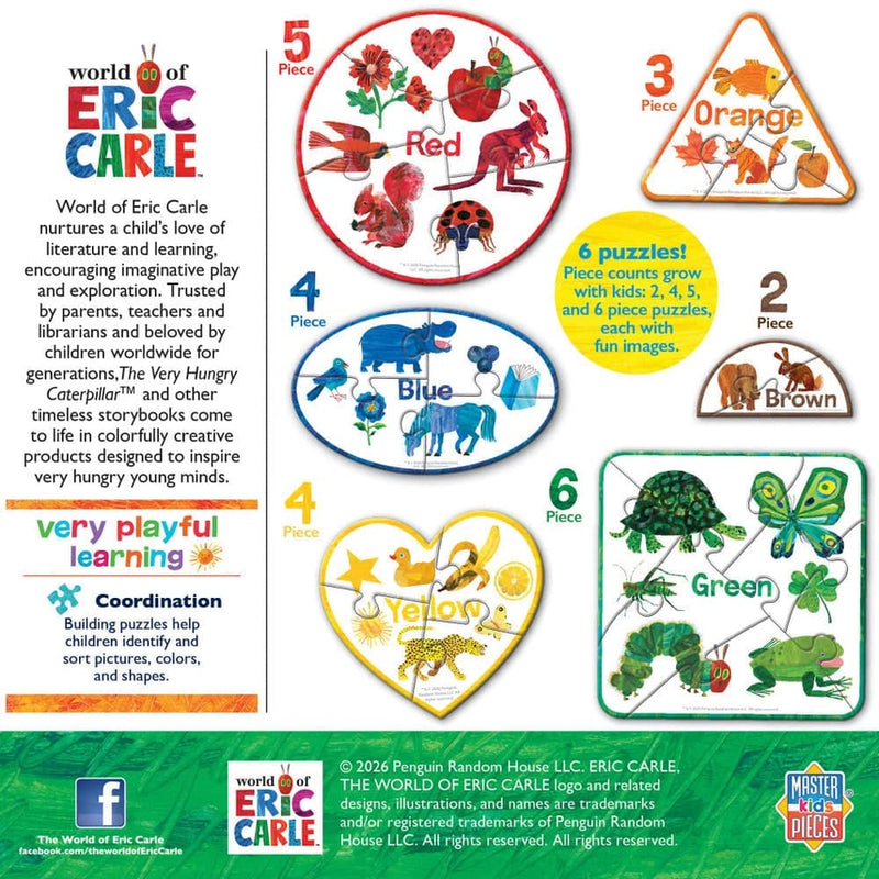 Eric Carle - Colors 6-Pack Mini Shaped Jigsaw Puzzles