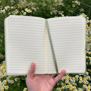 Frog and Mushrooms Eco-Friendly Upcycled Kiwi Notebook