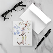 Father's Day Raccoons Card ready for your well wishes