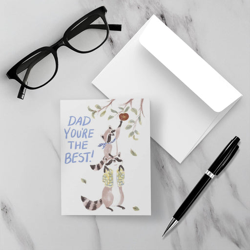 Father's Day Raccoons Card ready for your well wishes