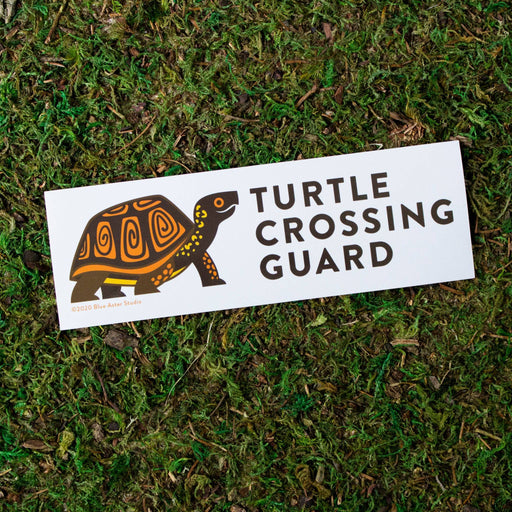 Turtle Crossing Guard Bumper Sticker