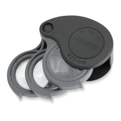 5x/10x/15x Folding Loupe Magnifying Glass With Built-In Case