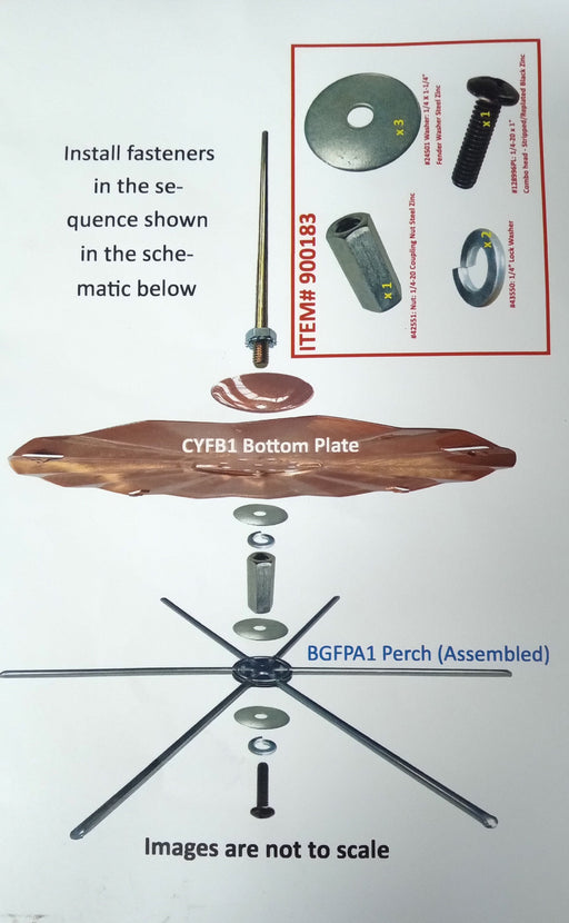 Barrier Guard Cylinder Feeder Perch Attachment Kit
Instruction Diagram