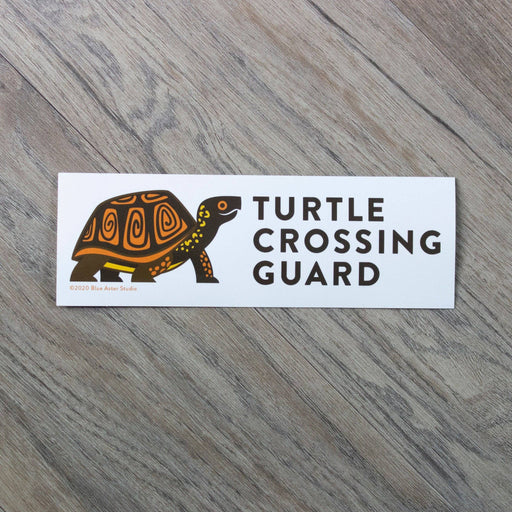 Turtle Crossing Guard Bumper Sticker