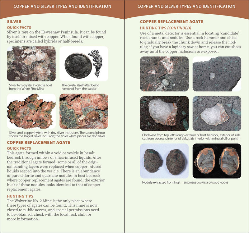 Michigan's Copper Country Rocks & Minerals Quick Guide sample pages