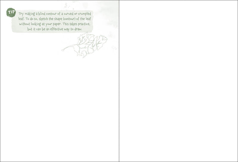 Illustration of a leaf with text instructions on a white background