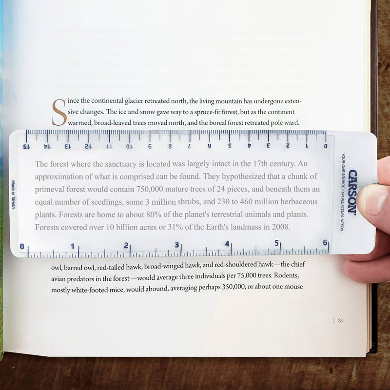 Bookmark 3x Magnifying Glass With A 6-Inch Ruler And Tassel