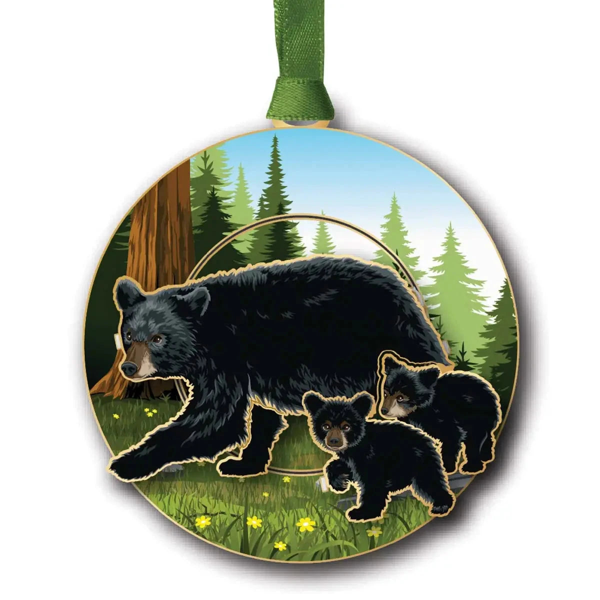 Black Bear & Cubs Ornament