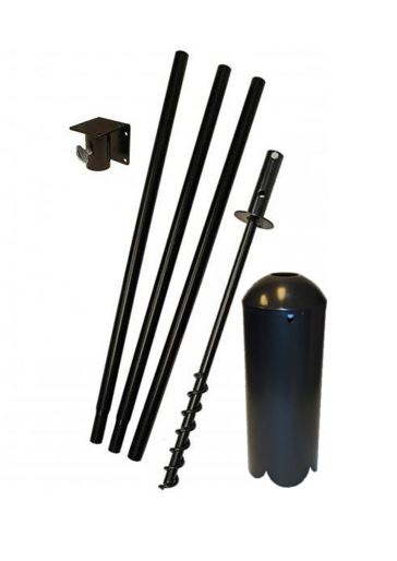 5 Piece Bluebird Pole Set with Twist In Ground Socket with Squirrel Baffle