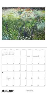 Calendar with floral design and month layout