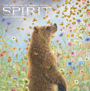 2026 calendar cover featuring a bear in a floral and butterfly setting