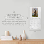 calendar on a wall with environmental information text