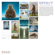 back of calendar featuring bear illustrations with 'Spirit' text and Pomegranate logo.