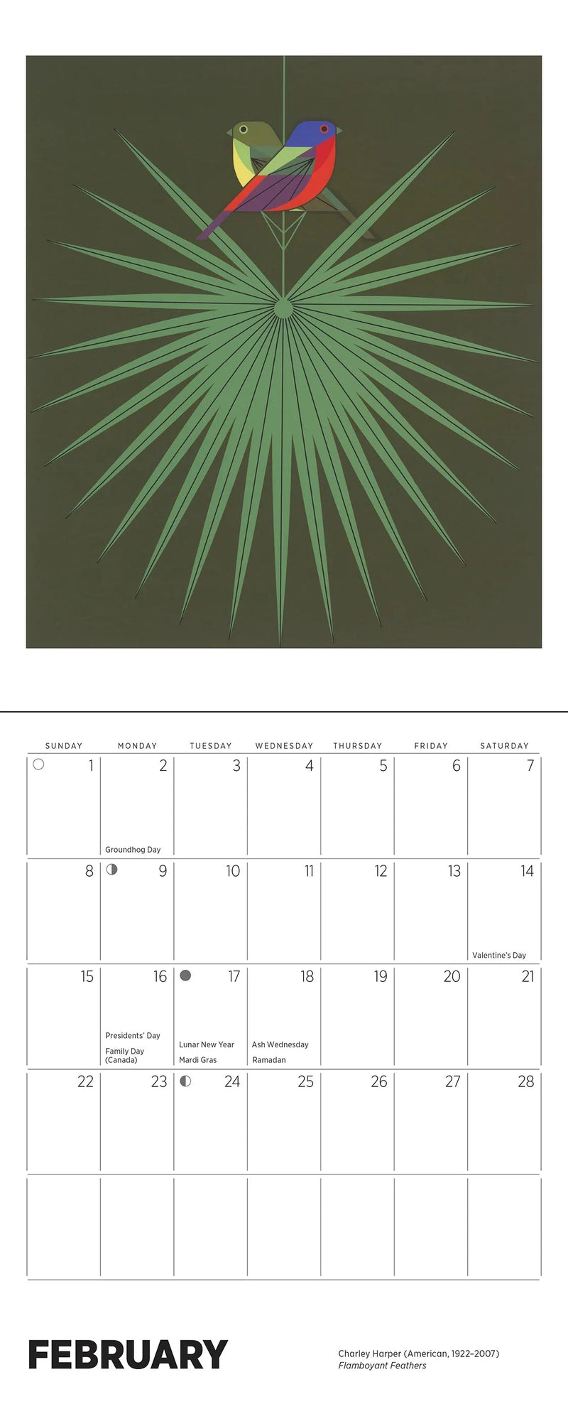 Charley Harper 2026 Mini Wall Calendar