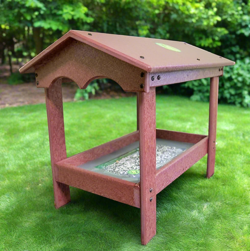 Ground Tray Feeder and Flaming Hot Seed Cakes Bundle - Cherrywood